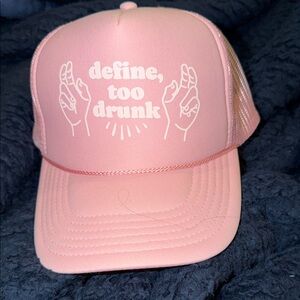 Pink Trucker Hat with Graphic Text- great gag gift!🎁